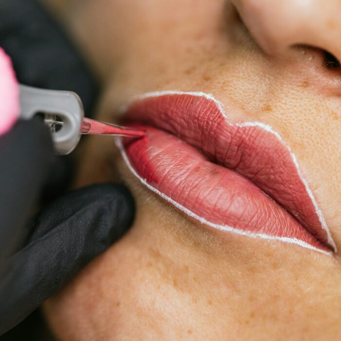 Experience the professional lip micropigmentation procedure for semipermanent makeup and cosmetic